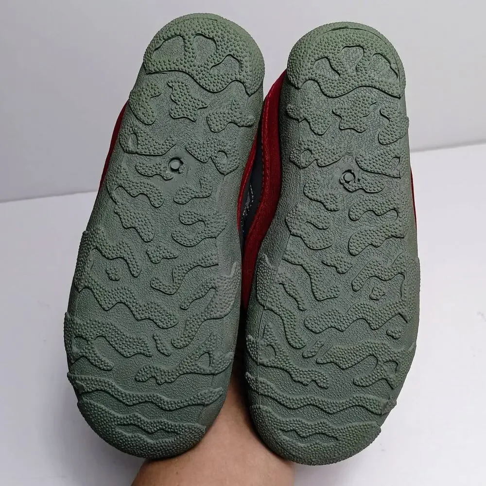 SEAFIT Youth‎ Unisex Slip-On Water Shoes Red Gray Mesh Quick Dry Beach Pool Sz 3
